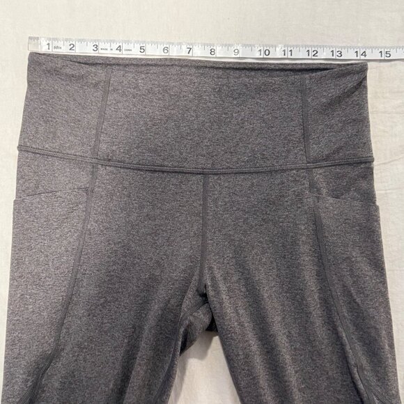 Athleta Salutation Stash Pocket Tight Heathered Gray Size MP - Picture 9 of 9
